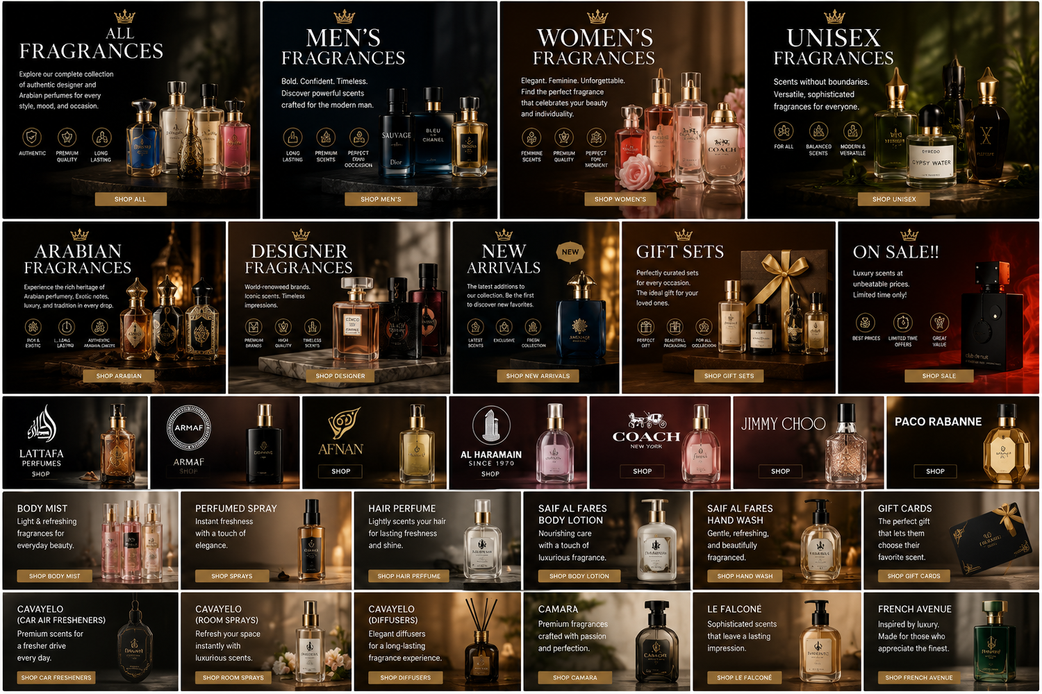 All Fragrances | Luxury Arabian & Designer Perfumes | CROWN & OUD
