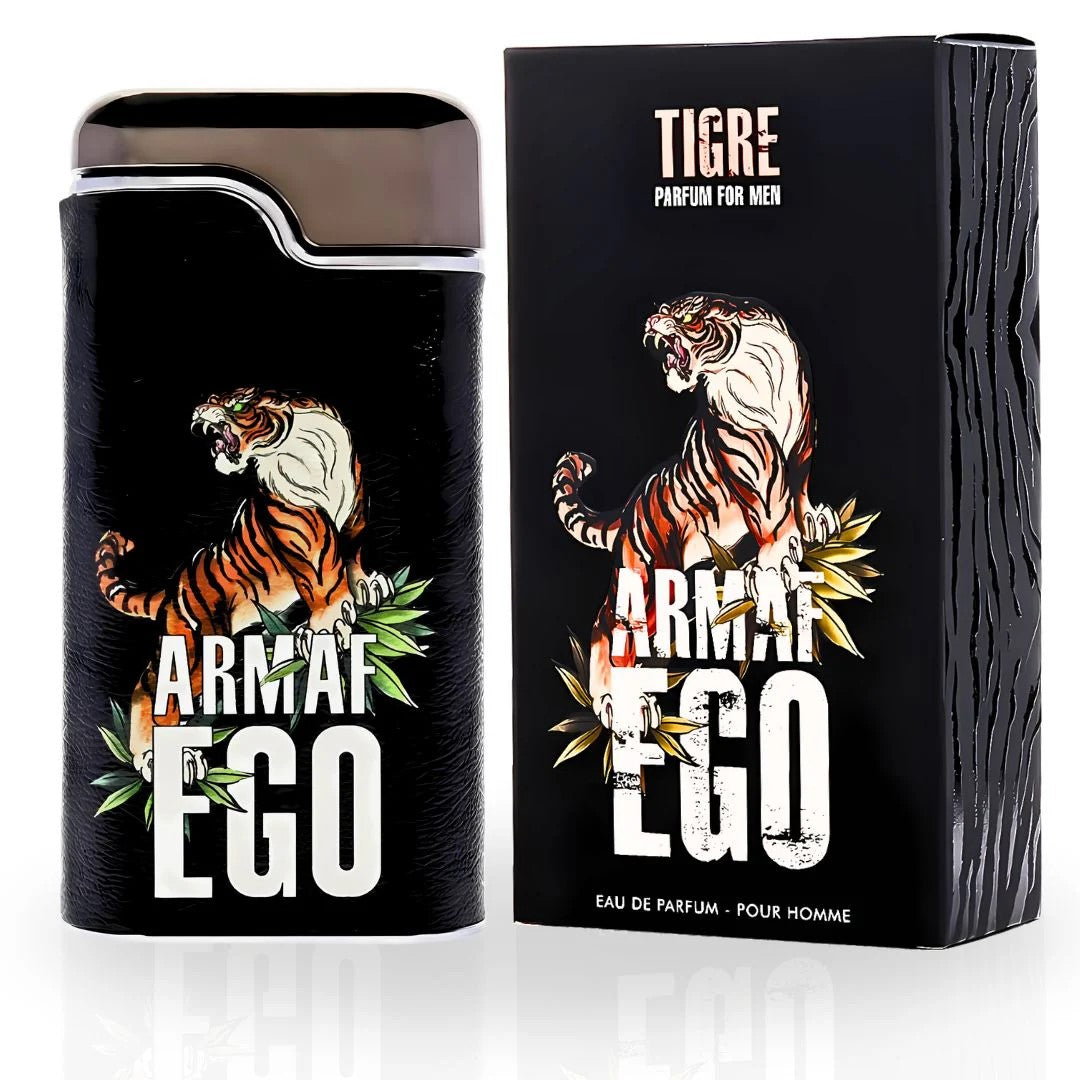 Ego Tigre Parfum Para Hombre EDP Spray 100ML (3.4 OZ) De Armaf | Experimenta la Frescura Acuática de Esta Sensual Fragancia.