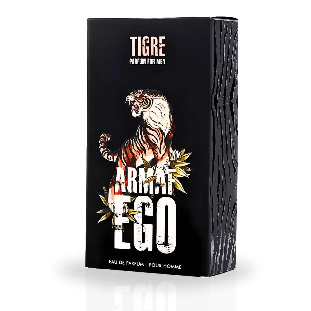 Ego Tigre Parfum Para Hombre EDP Spray 100ML (3.4 OZ) De Armaf | Experimenta la Frescura Acuática de Esta Sensual Fragancia.