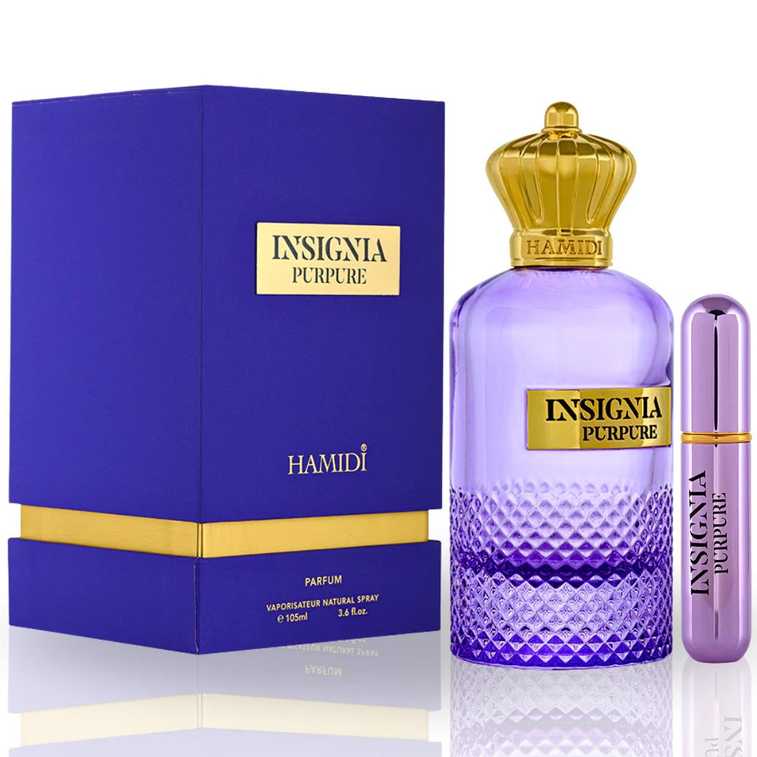INSIGNIA PURPURE EDP Spray 105ML (3.5 OZ) de Hamidi | Un aura duradera de elegancia refinada.
